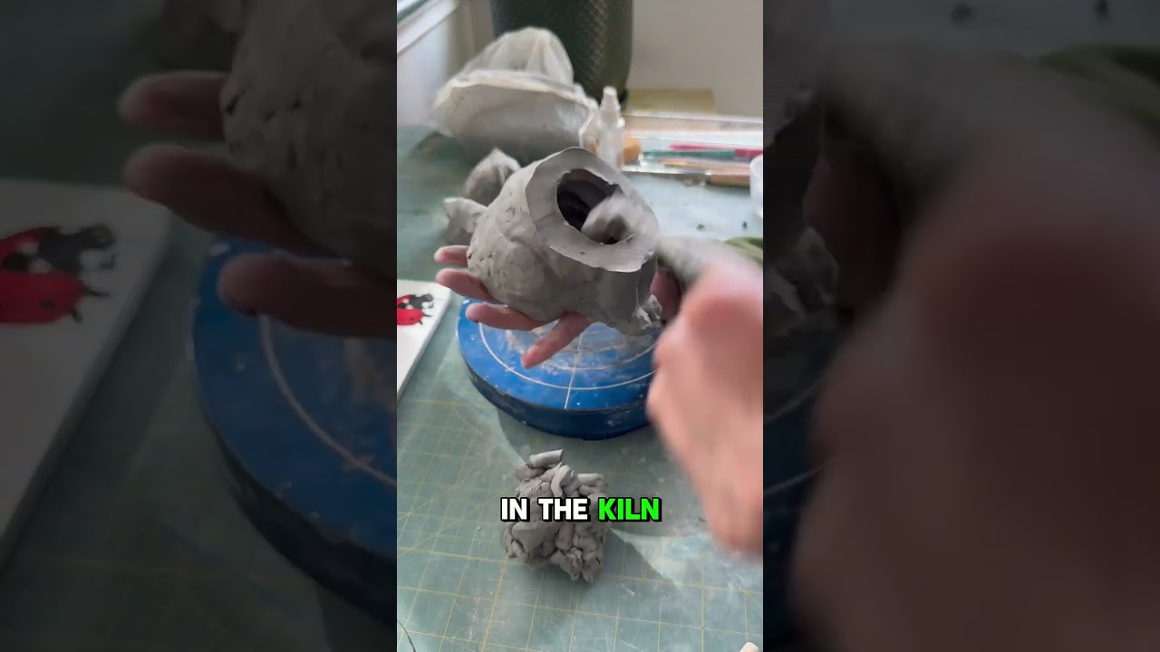Clay Sculpture of Dog #ceramic #dog #hollowout #clayart #sculpture #clay #howtomakeadog