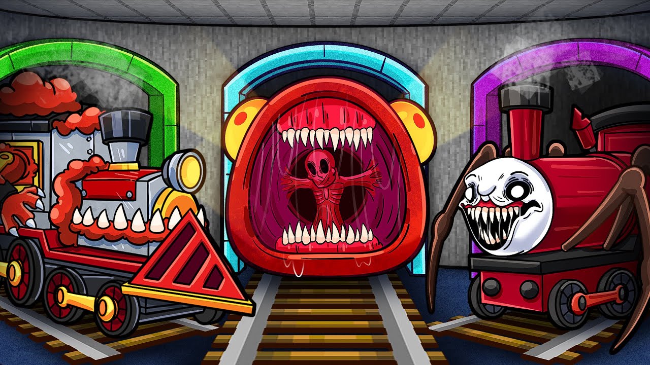 MONSTER TRAIN WARS - Infected Train vs Choo Choo Charles vs TRAIN EATER!!