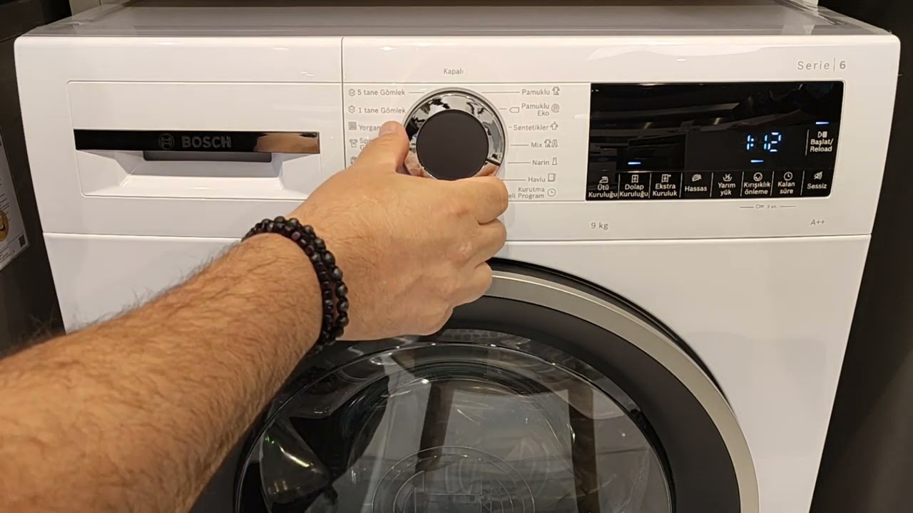 WQG241A0TR Serie 6 Bosch Isı Pompalı Kurutma Makinesi 9 kg