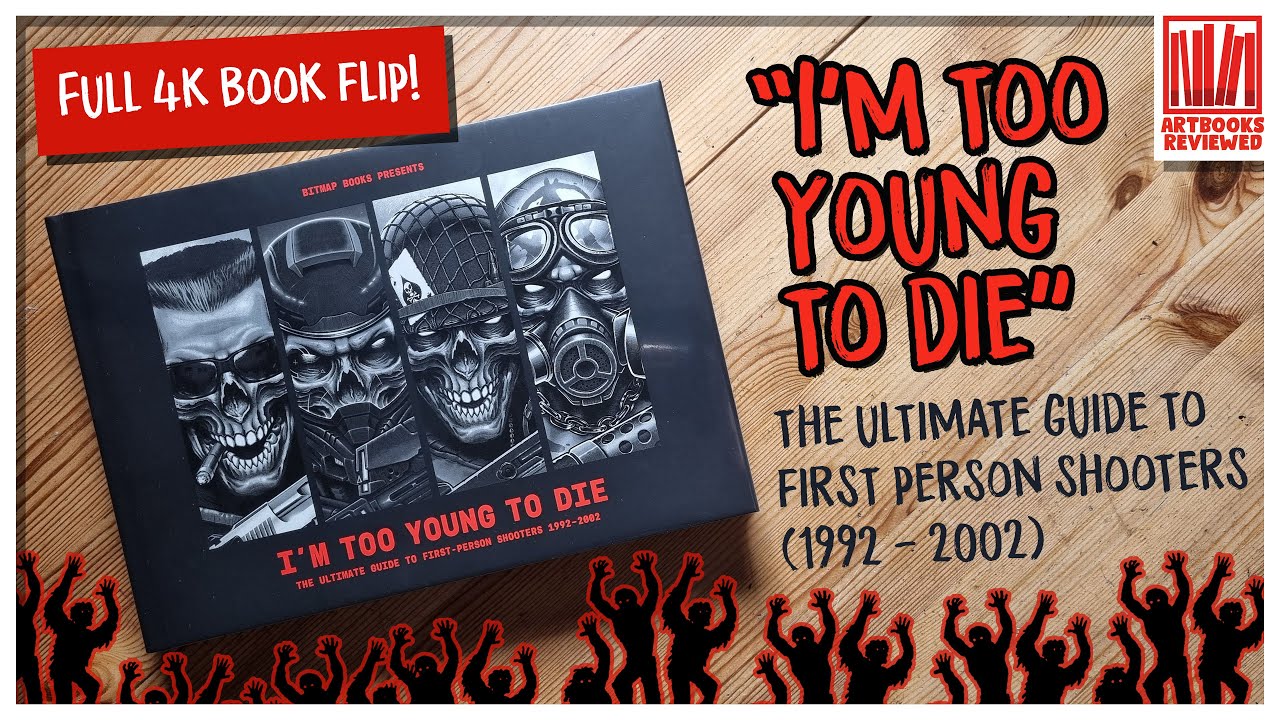 I'm too young to die - the ultimate guide to first person shooters | 4K book flip video