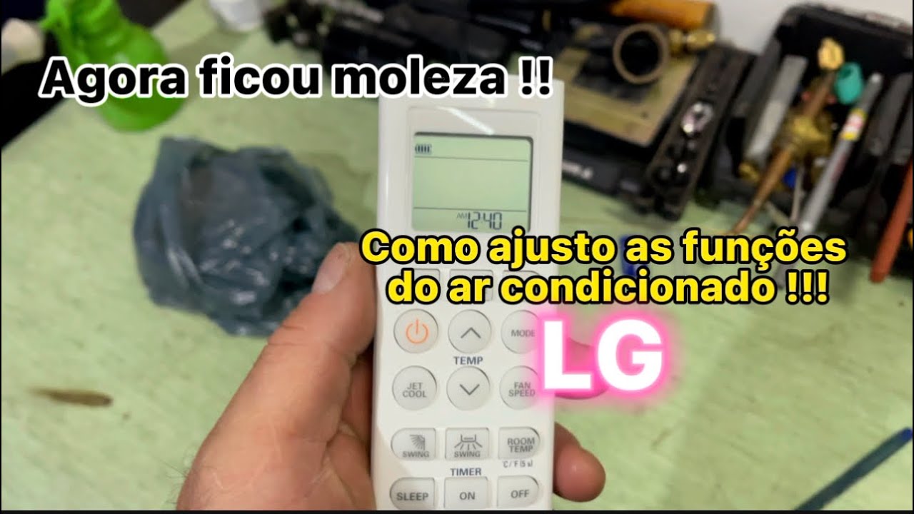 Controle remoto de ar condicionado LG etc !! Como configurar