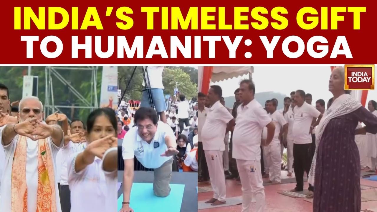 Yoga Day 2026: PM Leads 12th Yoga Day As Thousands Gather In Kolkata; Experts Share Desk Yoga Tips