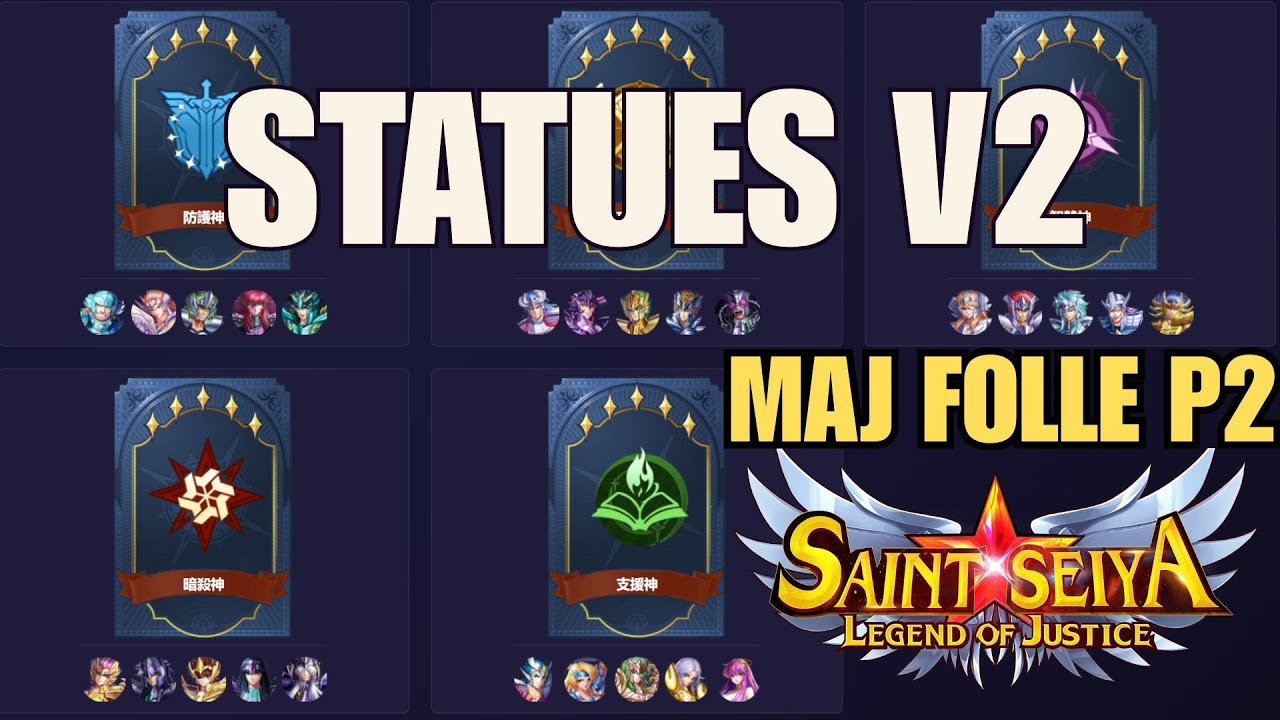 Saint Seiya Legend of justice :  LES STATUES V2 INATTENDUES patch de folie 10 sept - partie 2