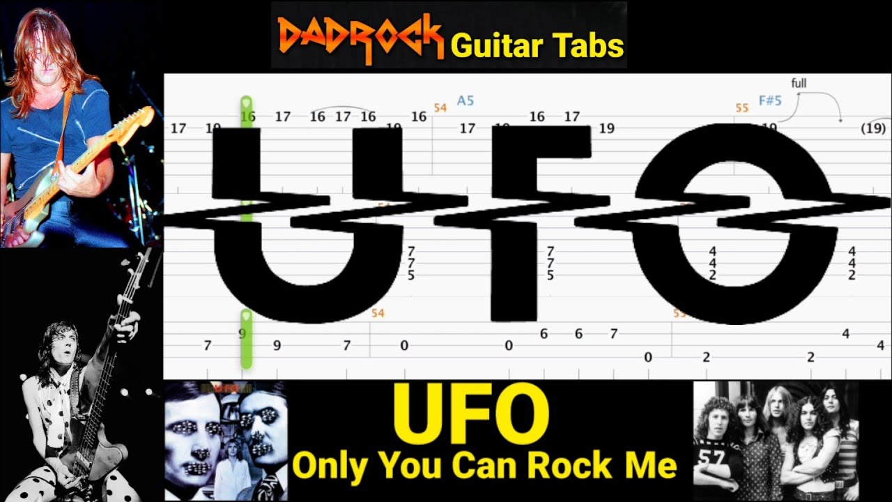 Only You Can Rock Me - UFO - Guitar + Bass TABS Lesson (Request)