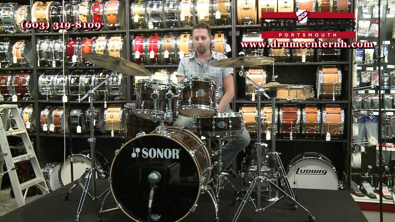 Sonor Ascent Beech 5 Piece Drum Set - Ebony Stripes