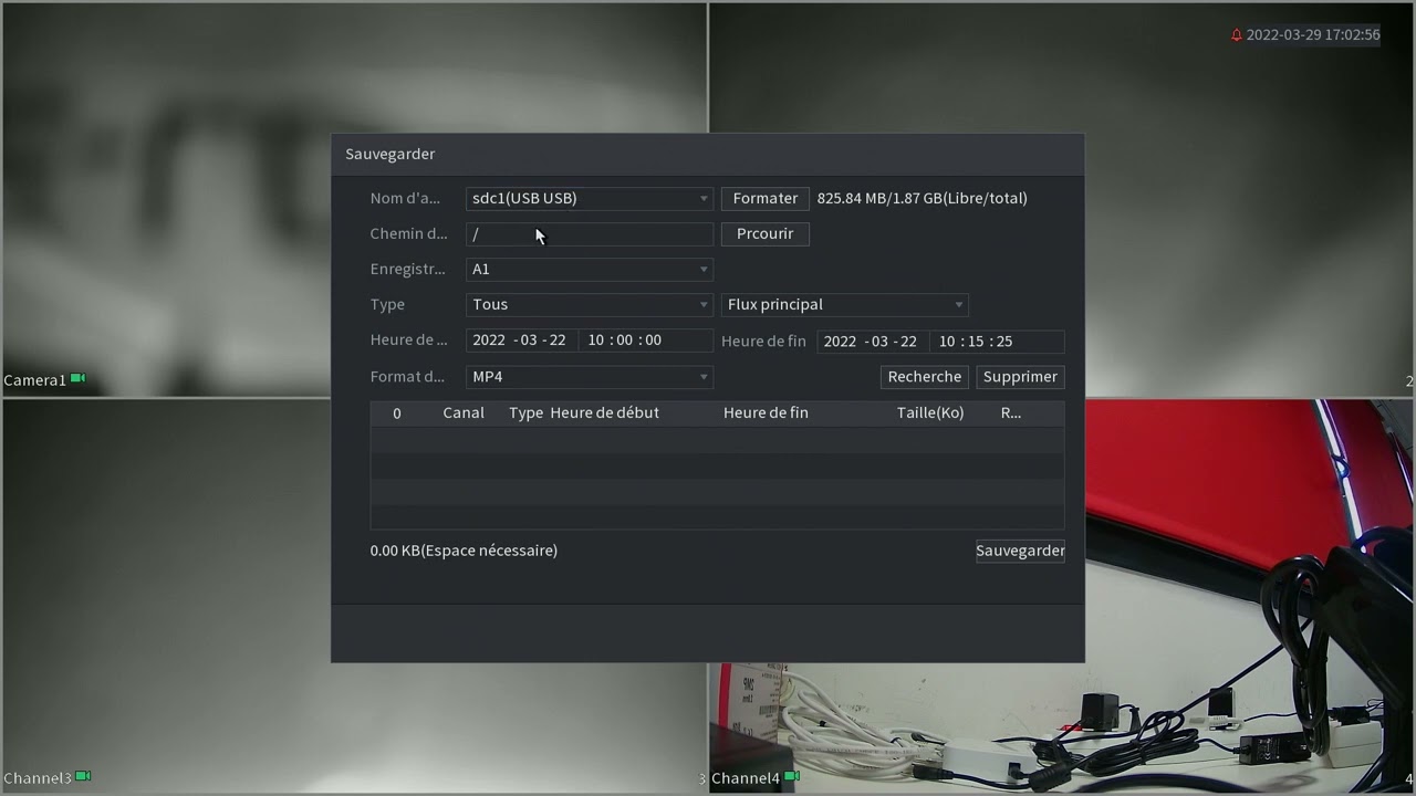 Dahua - Extraire des enregistrements de vidéosurveillance sur clé USB via écran en HDMI / VGA (2022)