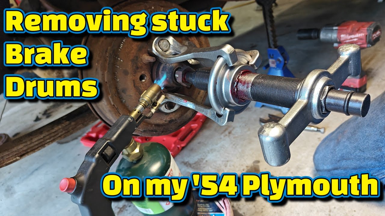 Removing stuck brake drums 1954 Plymouth