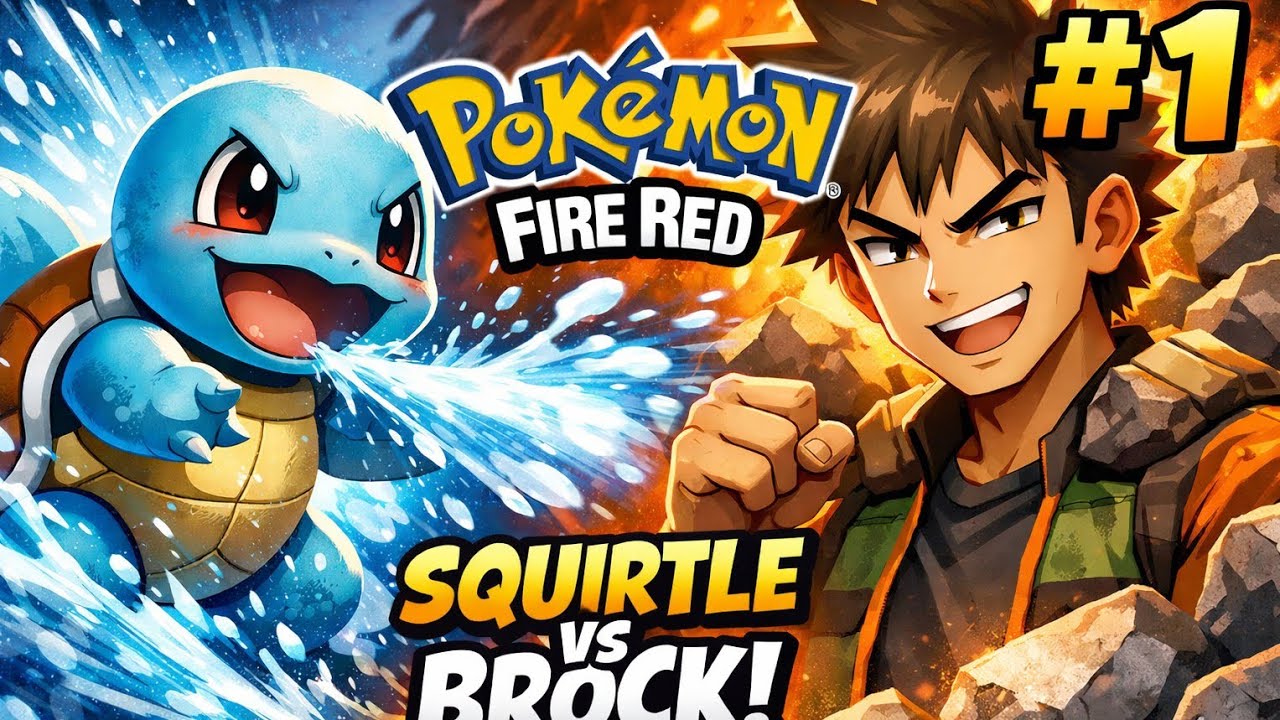 Pokémon Fire Red #1 Squirtle eu escolho você