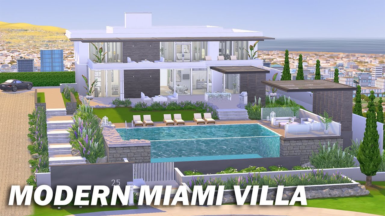 Modern Miami Villa  | Stop Motion | Sims 4 | No CC