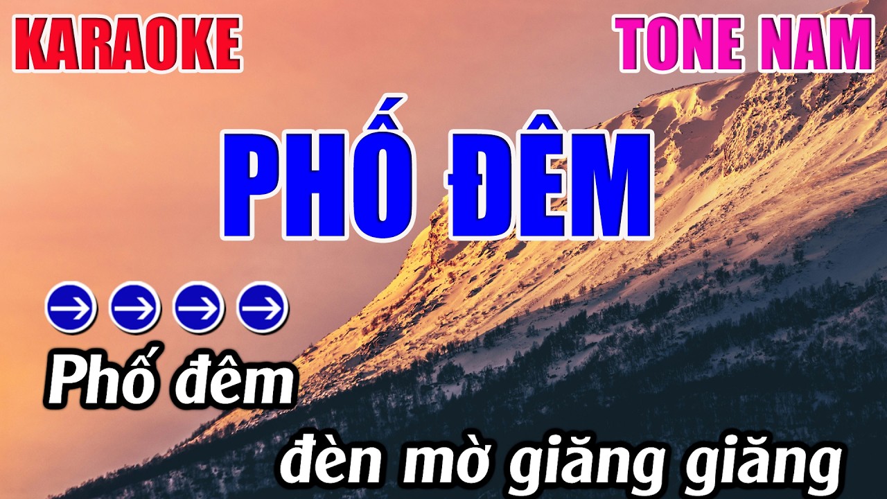 Phố Đêm Karaoke Tone Nam Karaoke 9999 - Beat Mới