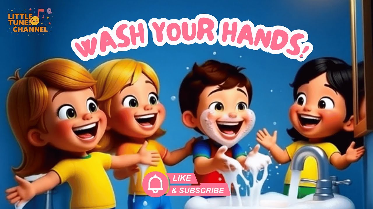 Wash Your Hands Song 🧼 | Hygiene Song for Kids | Learn to Wash Hands in English | Little Tunes