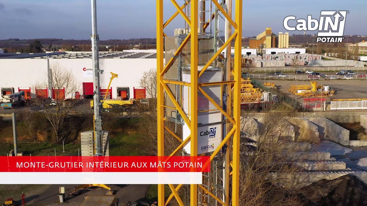 Potain Cab-IN, le nouveau monte-grutier intérieur aux mâts Potain
