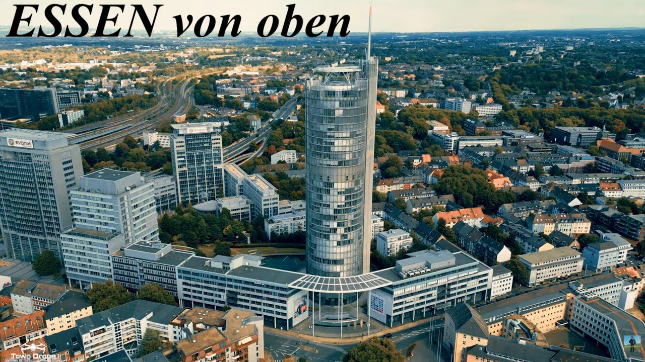 Das Ruhrgebiet von oben: Essen(Downtown)Stadtmitte 🥰👍Keine andere Ruhrgebietsstadt hat diese Skyline