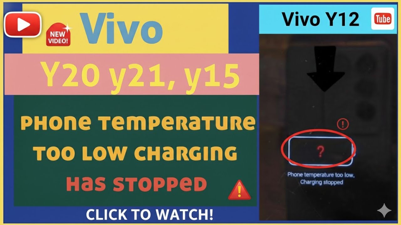 Vivo Y20,y12s Temperature Too Low Error Fix | Charging Disabled Problem Solved
