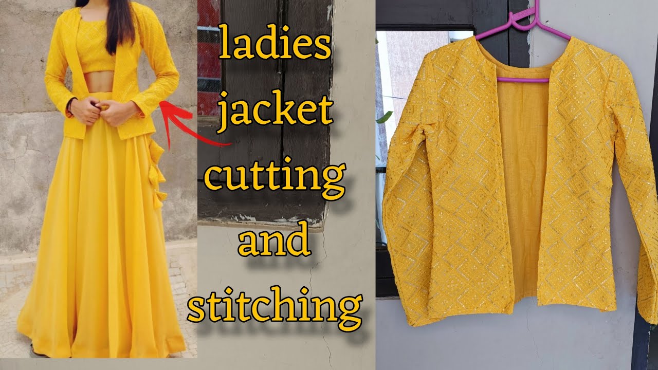 Ladies jacket cutting and stitching/ आसन तरीके से सीखे जैकेट बनाना।
