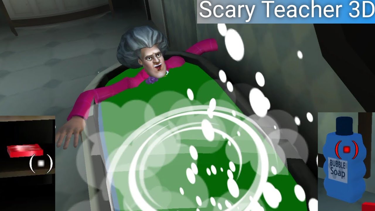 Scary Teacher 3D A Sticky mess prank । Scary Teacher 3d jelly prank । Scary Teacher 3d bathtub jelly