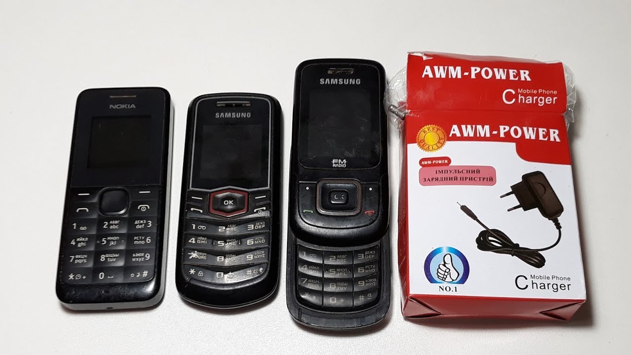 Купил три ретро шлака телефона. Сам в шоке ! Nokia 105. Samsung E1081. Samsung E1360