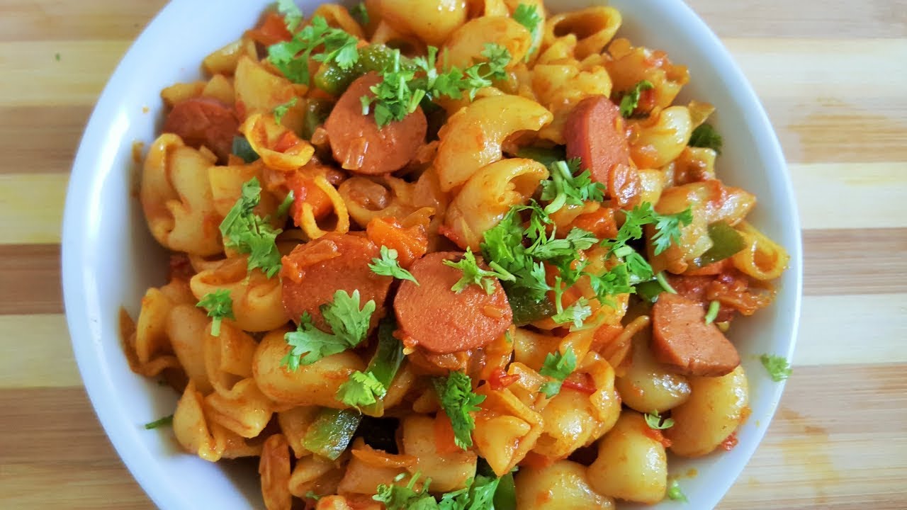 Tasty Macaroni Pasta // Chicken Sausage & Veggies Macaroni Pasta // Simple Macaroni Pasta