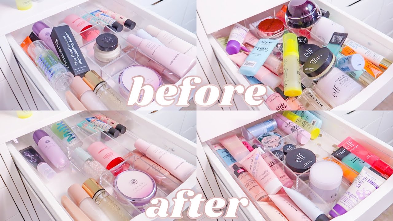 GOING THROUGH ALL OF MY PRIMERS! declutter, organization & more!