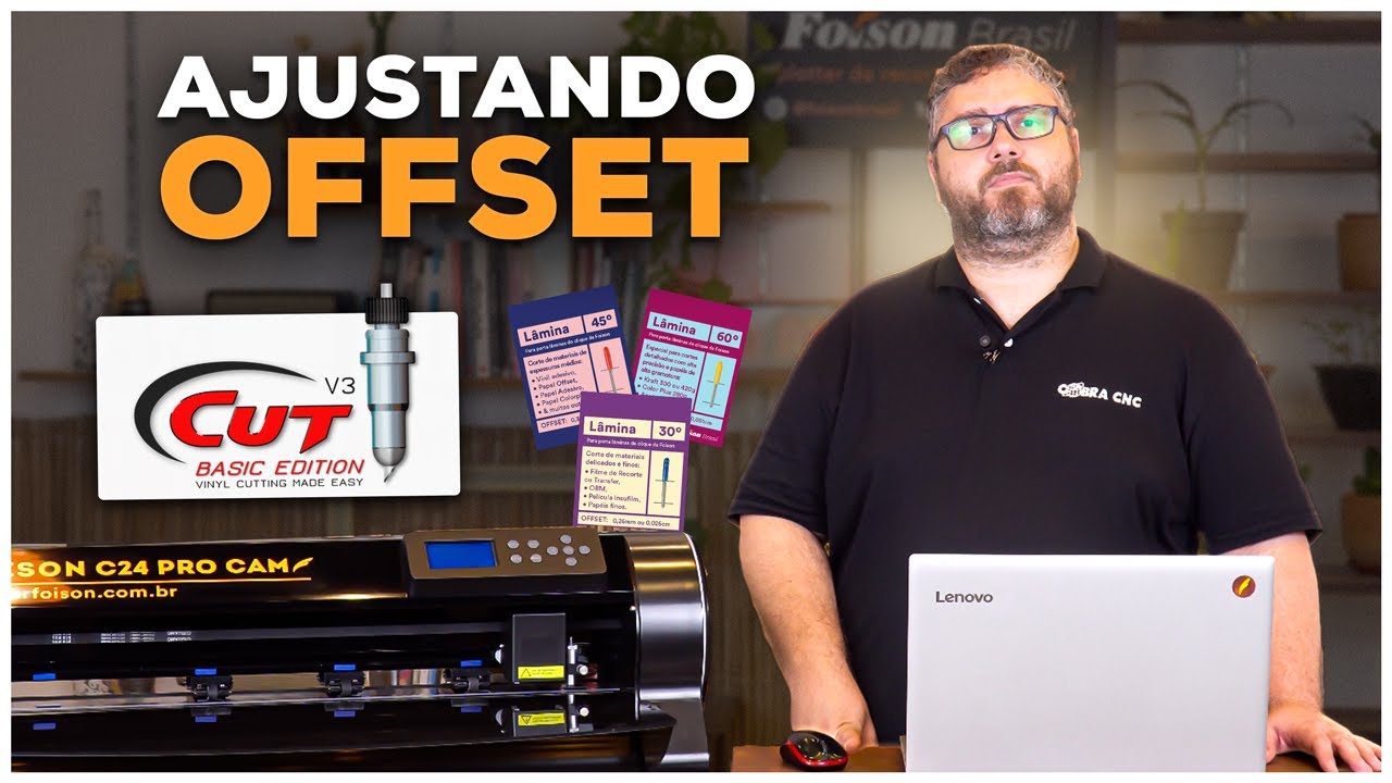 Como ajustar o OFFSET da lâmina e SOBRECORTE no Signmaster