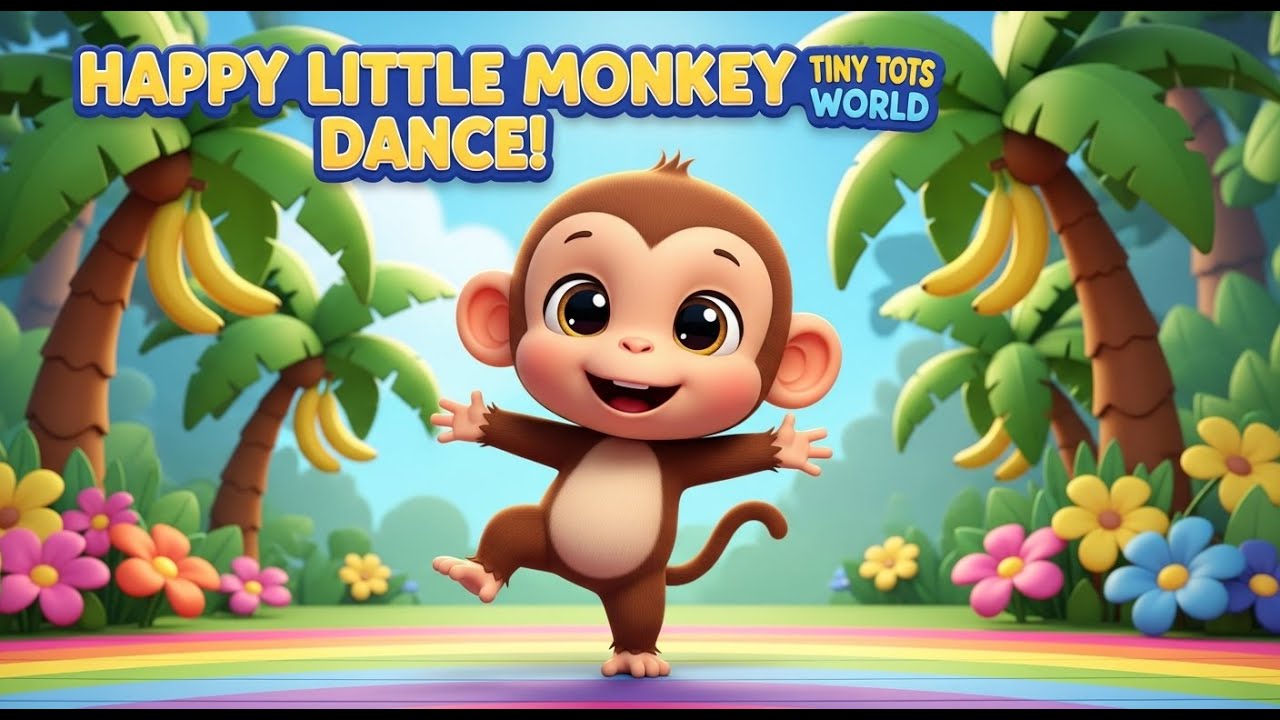 Monkey Dance Song for Kids 🐒💃 | Tiny Tots World