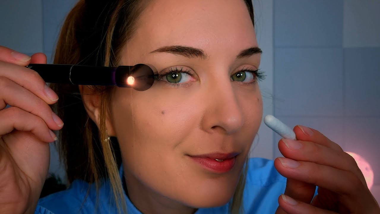 ASMR | Realistic Binaural Ear Exam & Ear Cleaning | Medical Roleplay | Soft Spoken