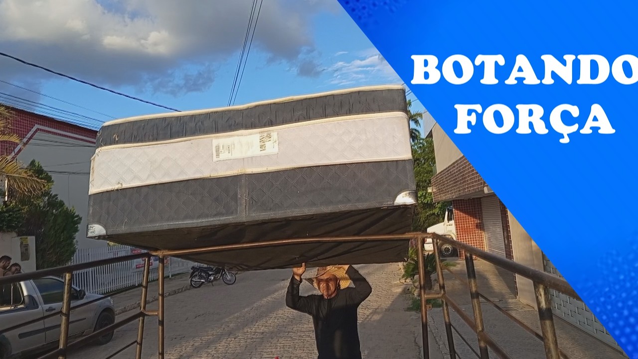 fomos buscar uma cama e um fogão