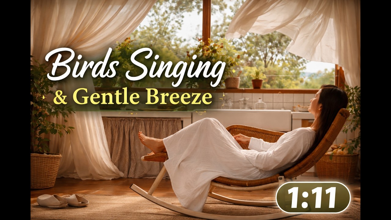 Birds Singing & Gentle Breeze Ambience | Cozy Nature Relaxation for Sleep, Study & Calm (1:11)