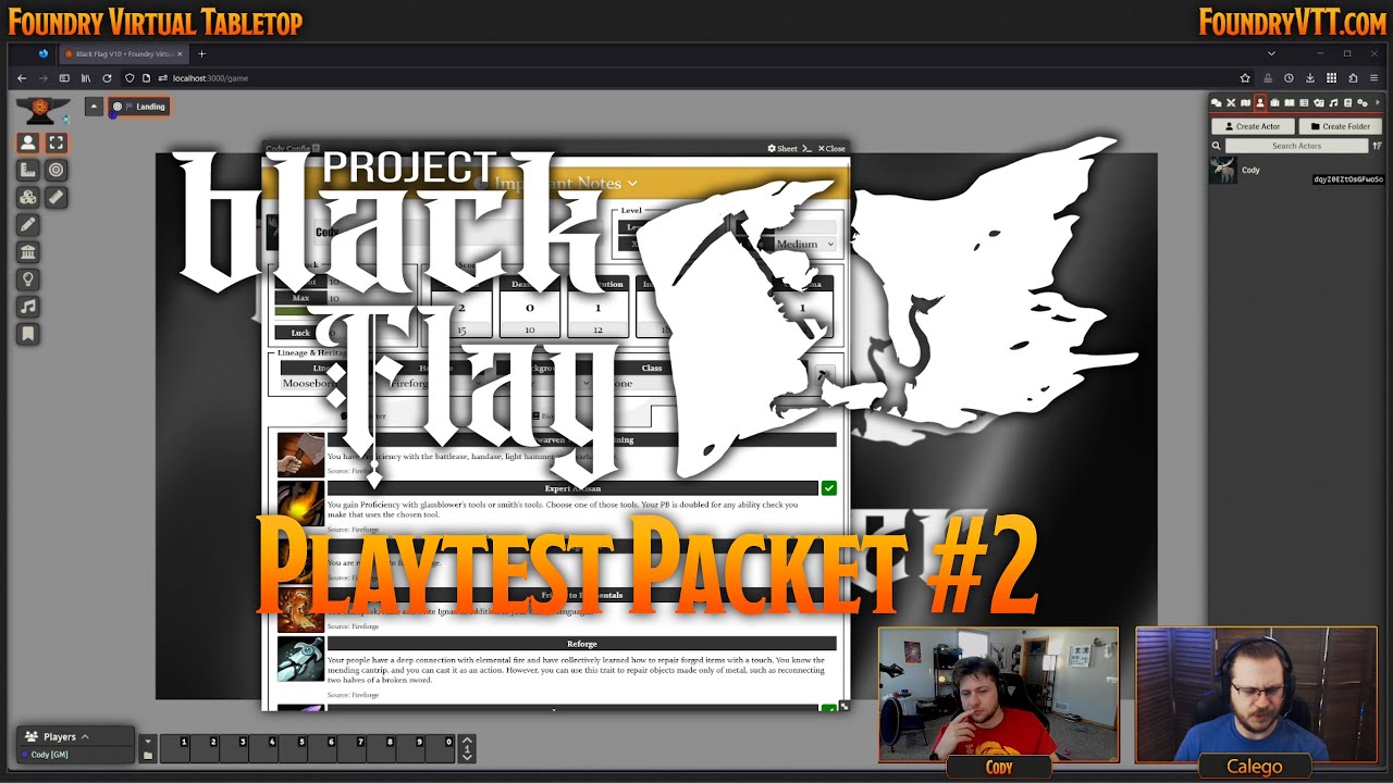 Project Black Flag Playtest Packet 2 Developer Stream