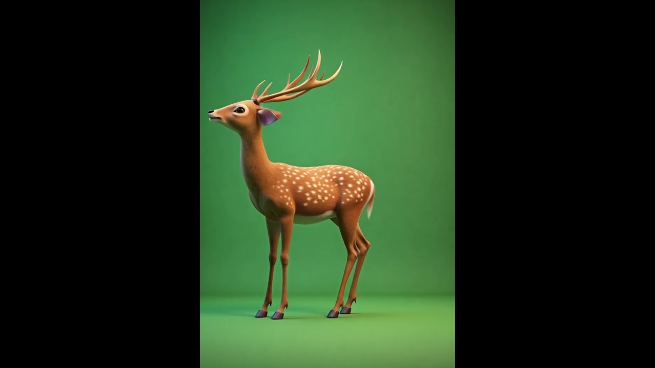Green Screen Deer (Free to use)