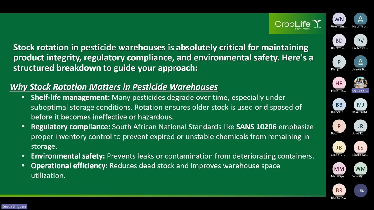 Waste management in the context of pesticides: Commercial storage facilities and on farm