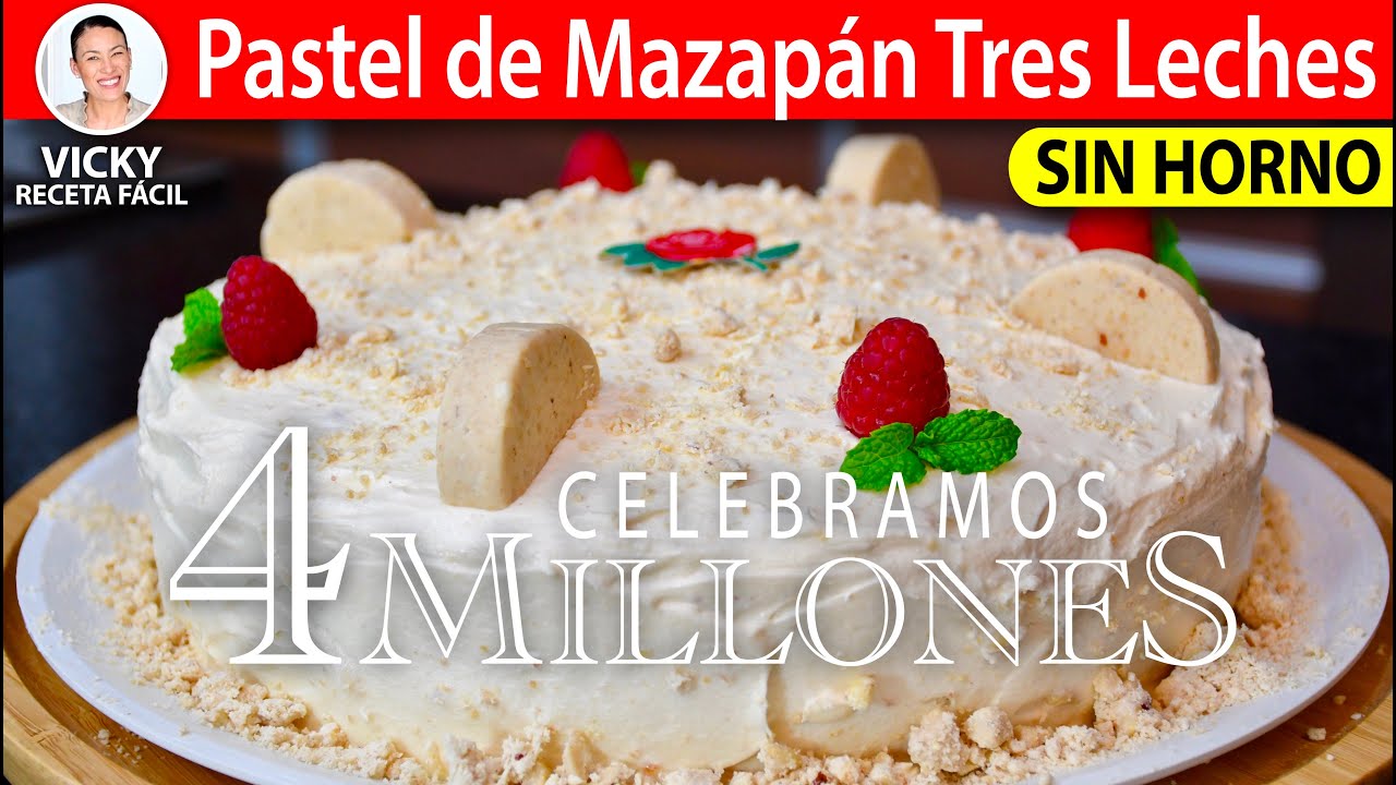 🎂Pastel de Mazapán Tres Leches Sin Horno | #VickyRecetaFacil