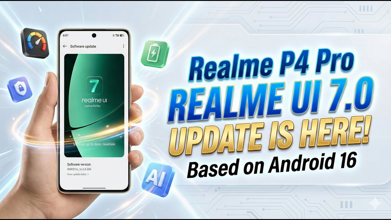 Realme UI 7.0 First Look! 🔥 Android 16 Features on Realme P4 Pro