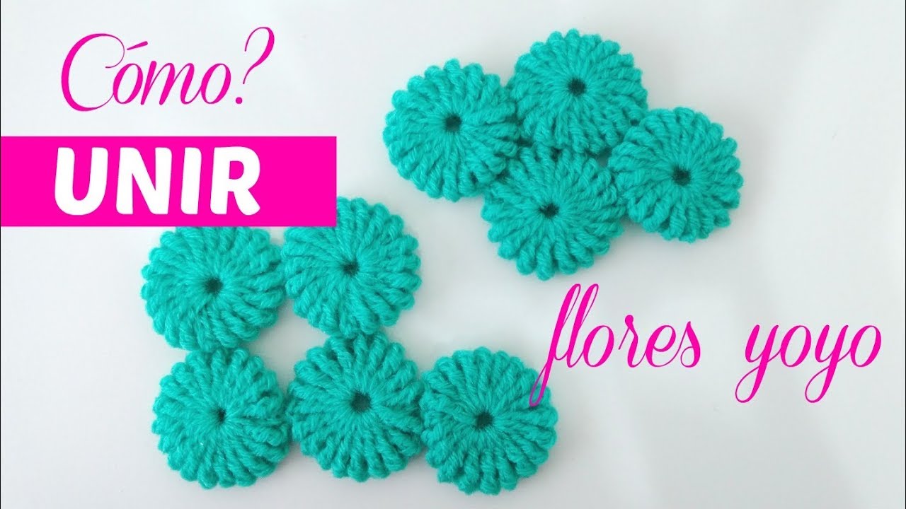 Cómo unir flores yoyo crochet