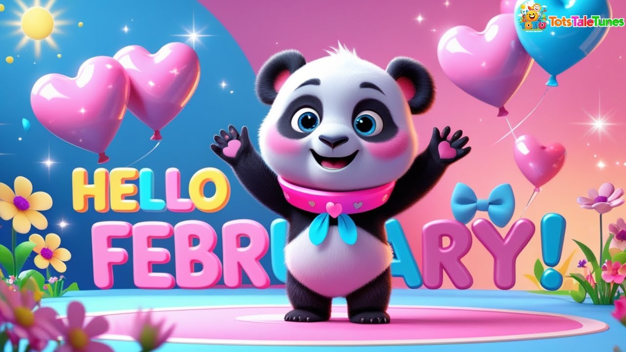 Hello February Song 🌸 | Welcome February Kids Song | Preschool Learning & Rhymes | TotsTaleTunes