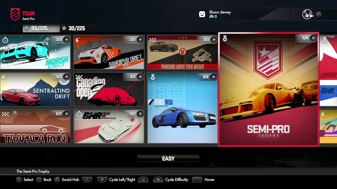 [WR]Driveclub Semi-Pro Trophy (Any% - 1:28:56) PS4 Pro