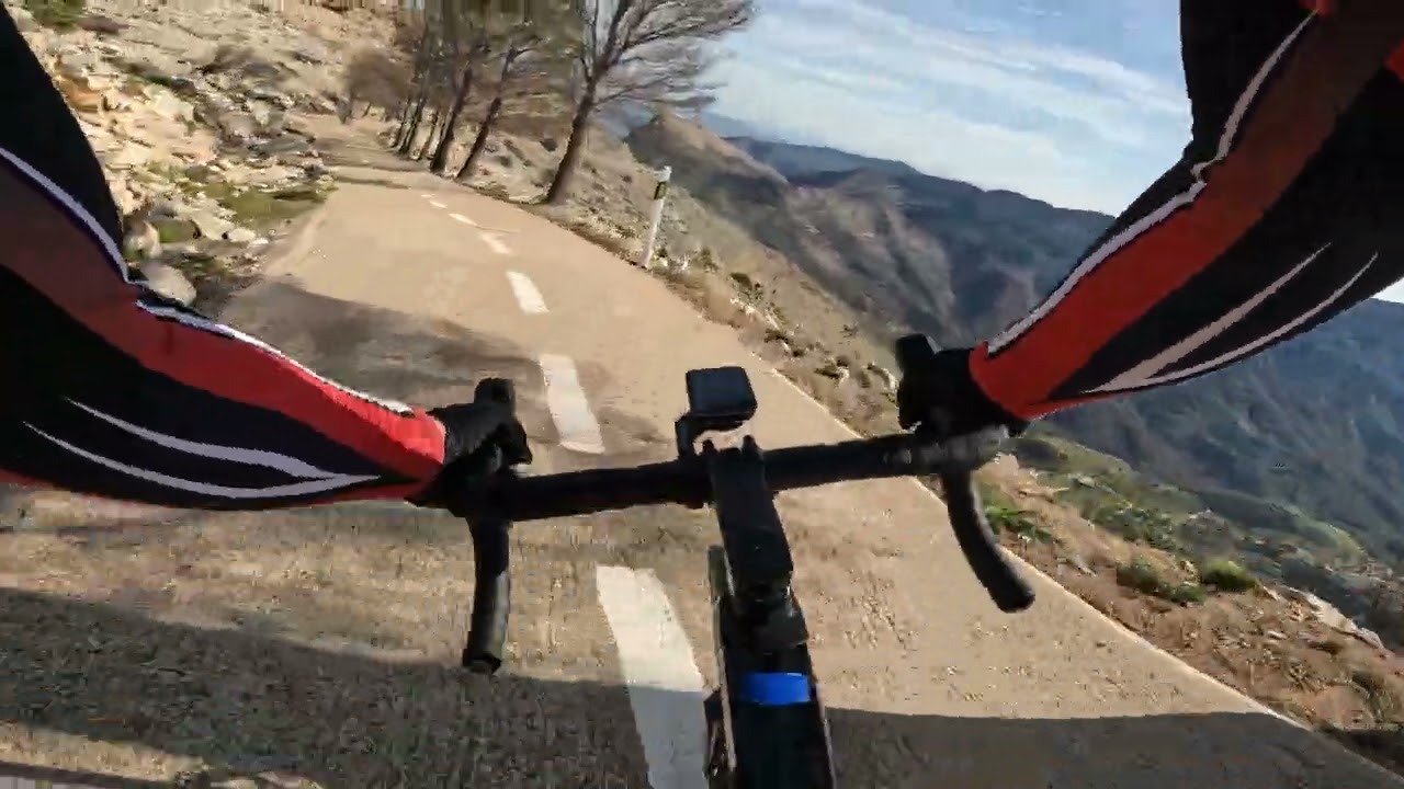 Wjazd i zjazd na coll de rates 2.0   Hiszpania Calpe roadbike styczeń
