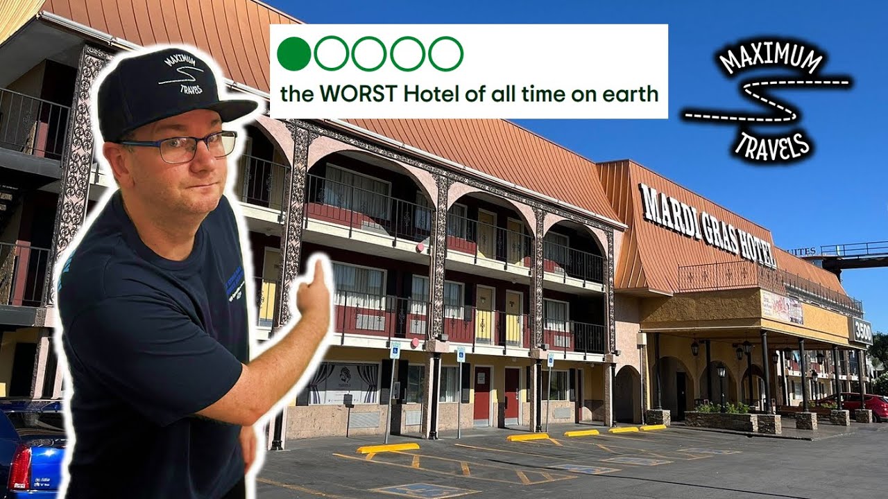 I Stayed In The WORST Hotel In Las Vegas | Mardi Gras Room Review & Tour