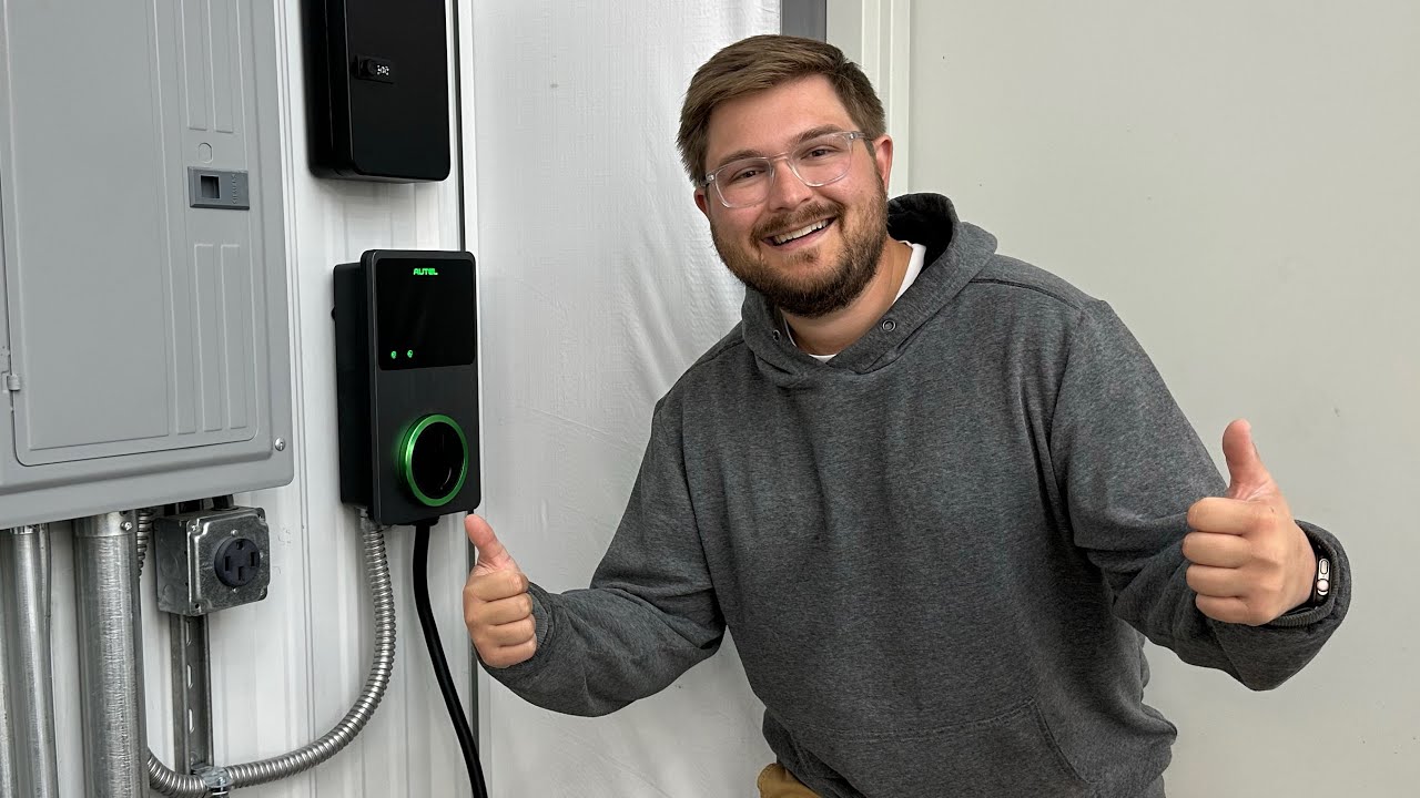 Установка зарядного устройства Autel уровня 2, езда по городу на Smart и тестирование зарядки Hum...
