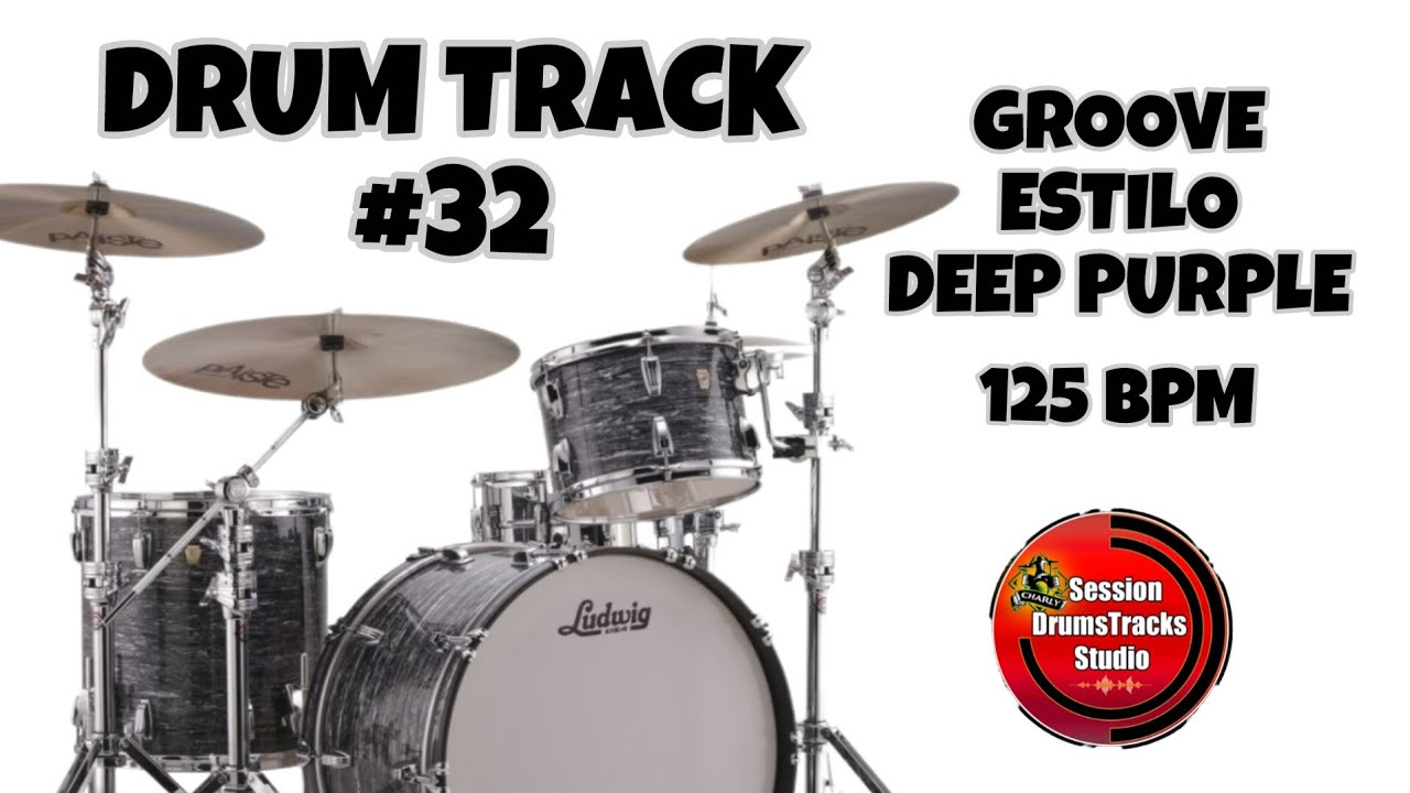 Drum Track #32 | Groove estilo Deep Purple 125 bpm Strange kind...