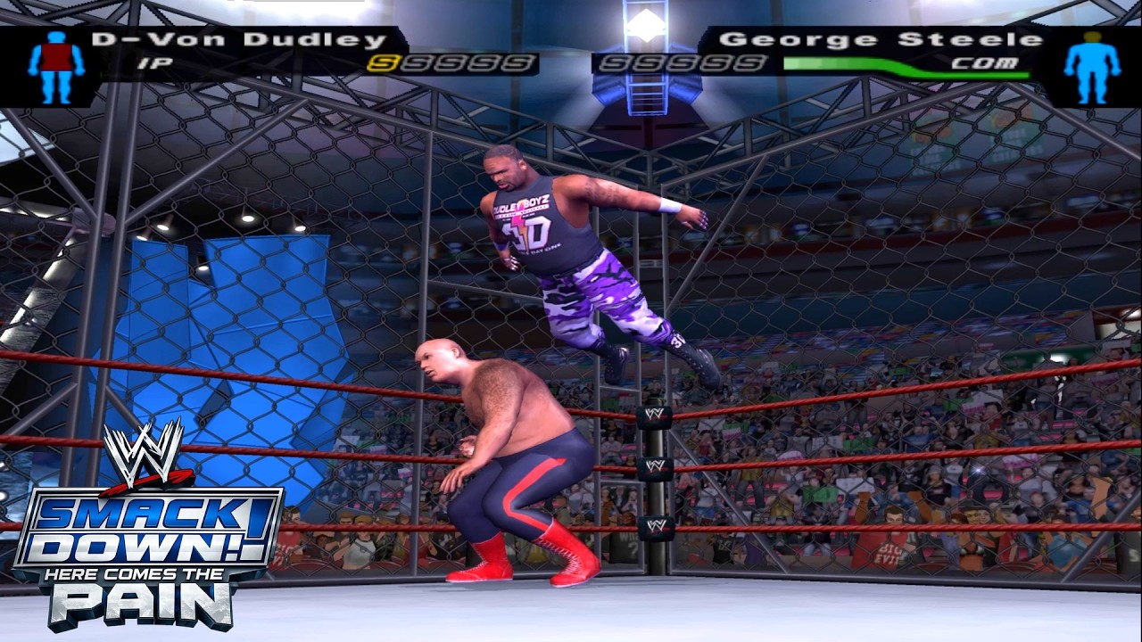 D-Von Dudley vs. George Steele | Steel Cage Match | WWE Raw!🔥🔥🔥