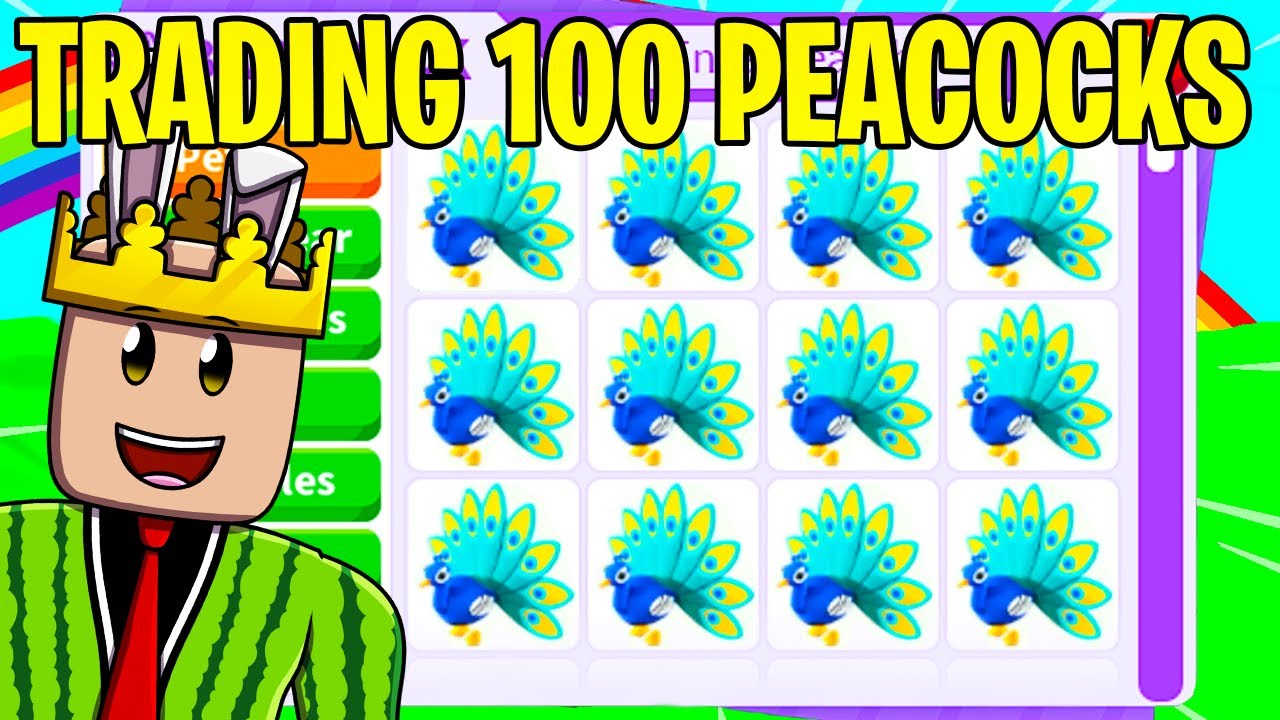I TRADED 100 NEW PEACOCKS (ADOPT ME RICH TRADES)