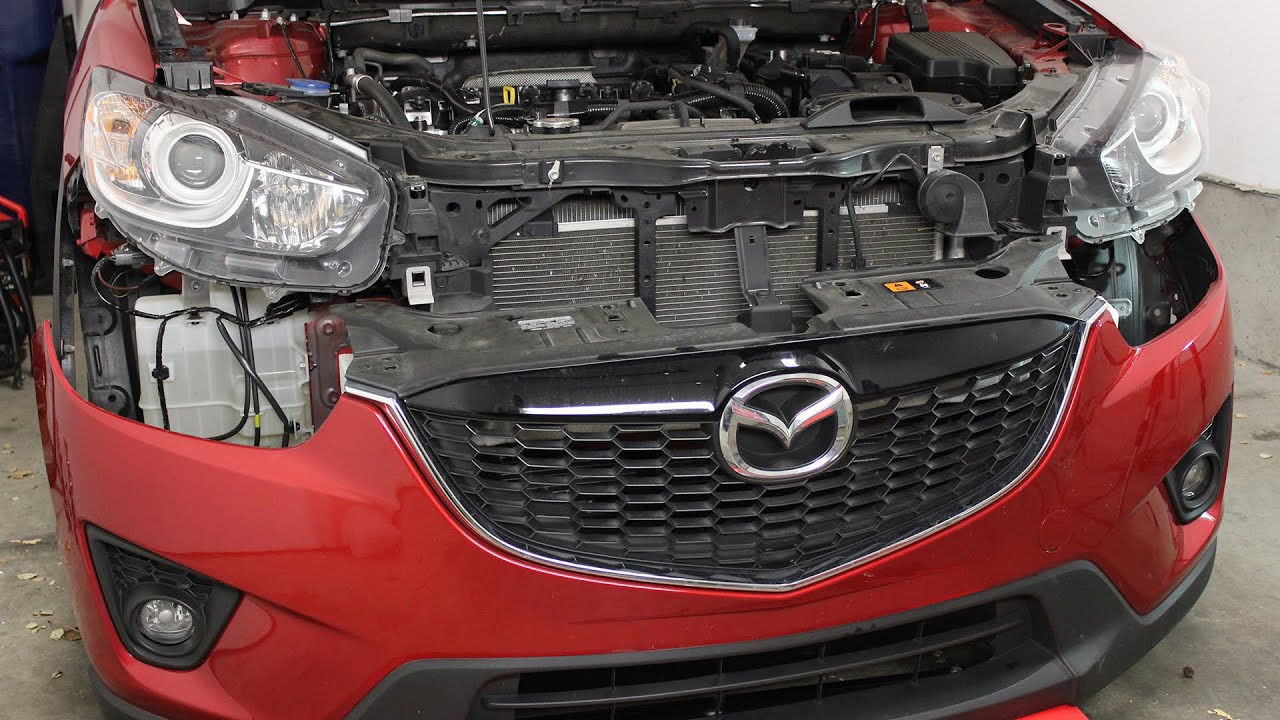 Снятие и установка переднего бампера Mazda CX-5 (2013+)