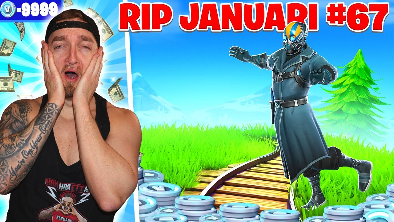 KÖPER SKINS FÖR VARJE GÅNG JAG KORSAR EN JÄRNVÄG I FORTNITE *RIP JANUARI #67*