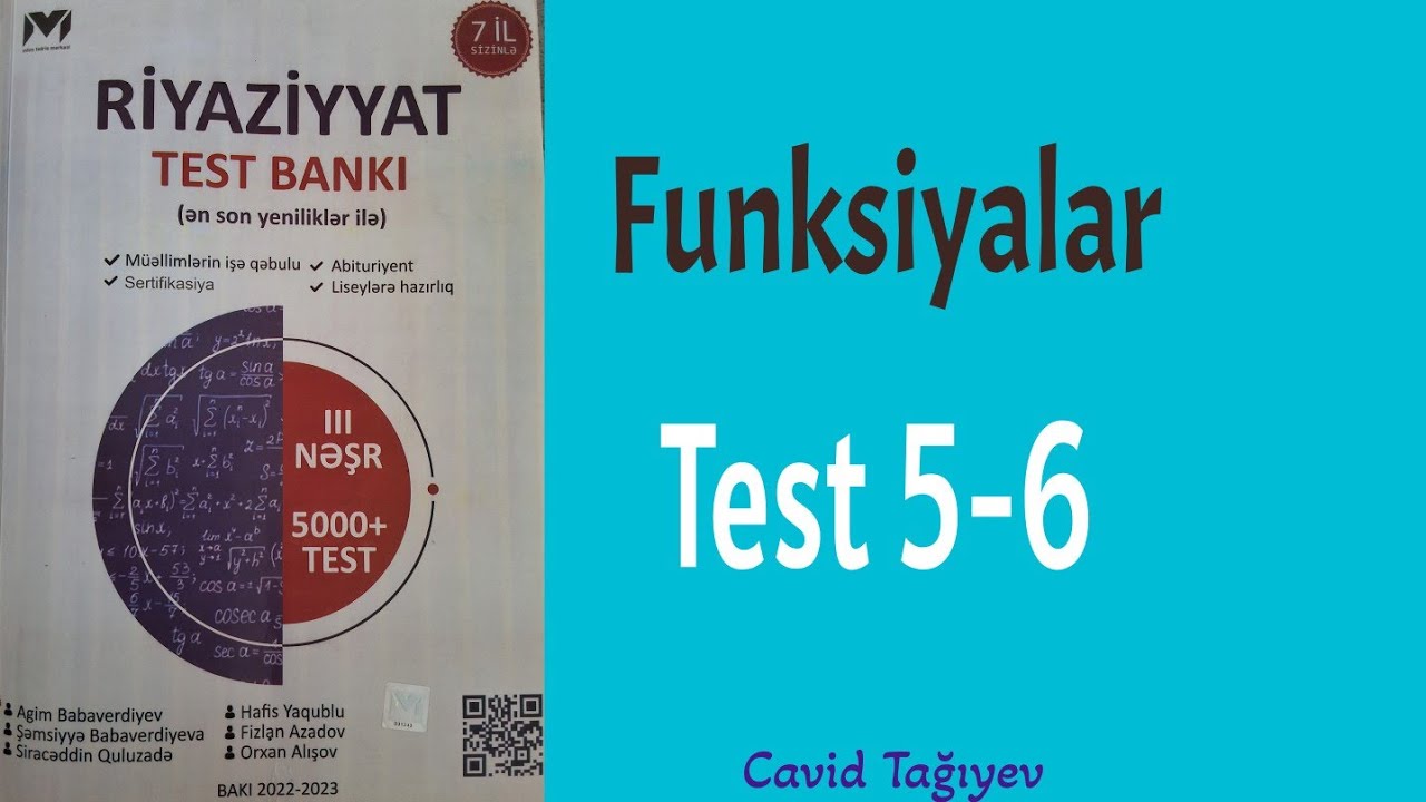 MHM Funksiyalar Test 5-6 #riyaziyyathazırlığı #funksiya #miq #sertifikasiya