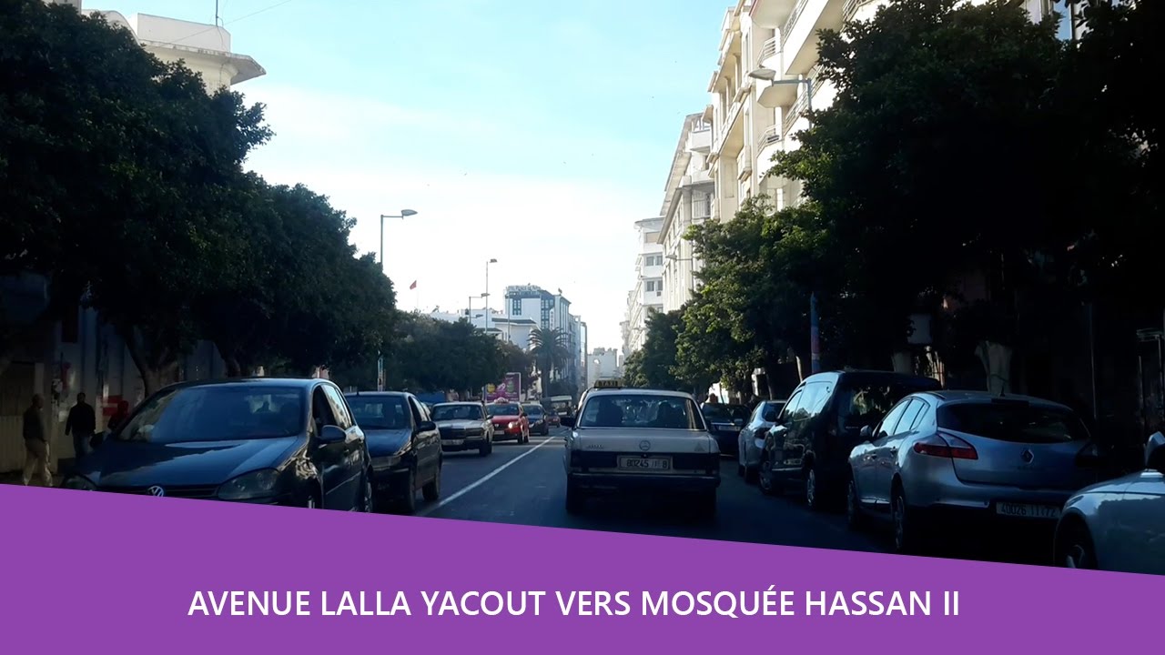 Balade voiture 🚘 Avenue Lalla Yacout vers Mosquée Hassan II casablanca