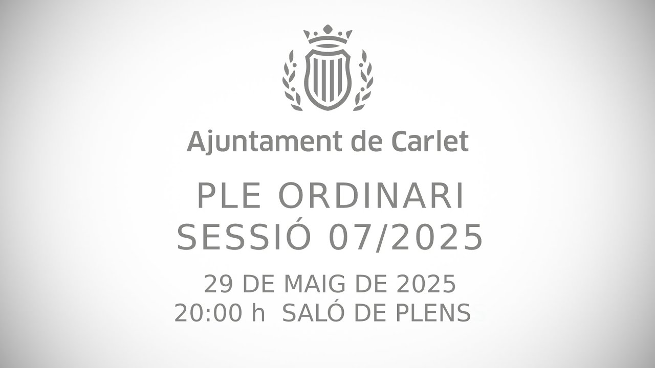Ple Ordinari Sessió 07/2025