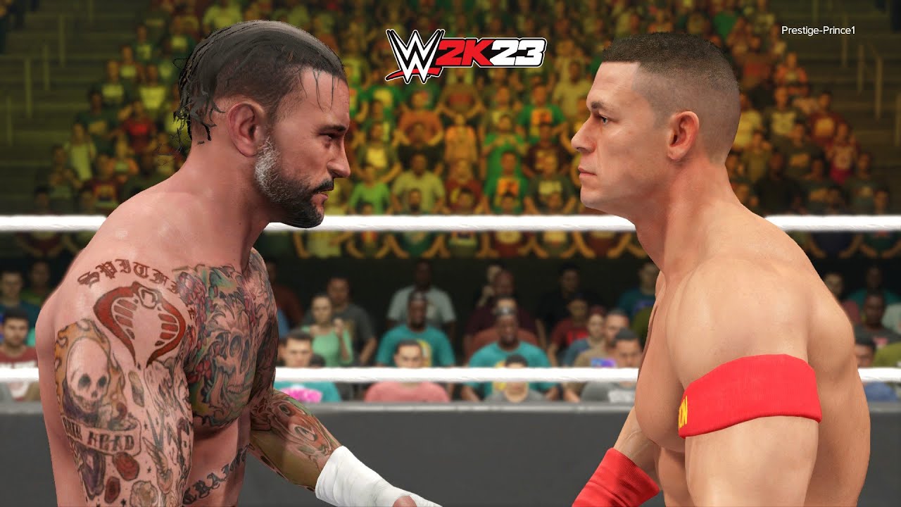 WWE 2K23 - CM Punk Vs John Cena FULL GAMEPLAY (PS5)
