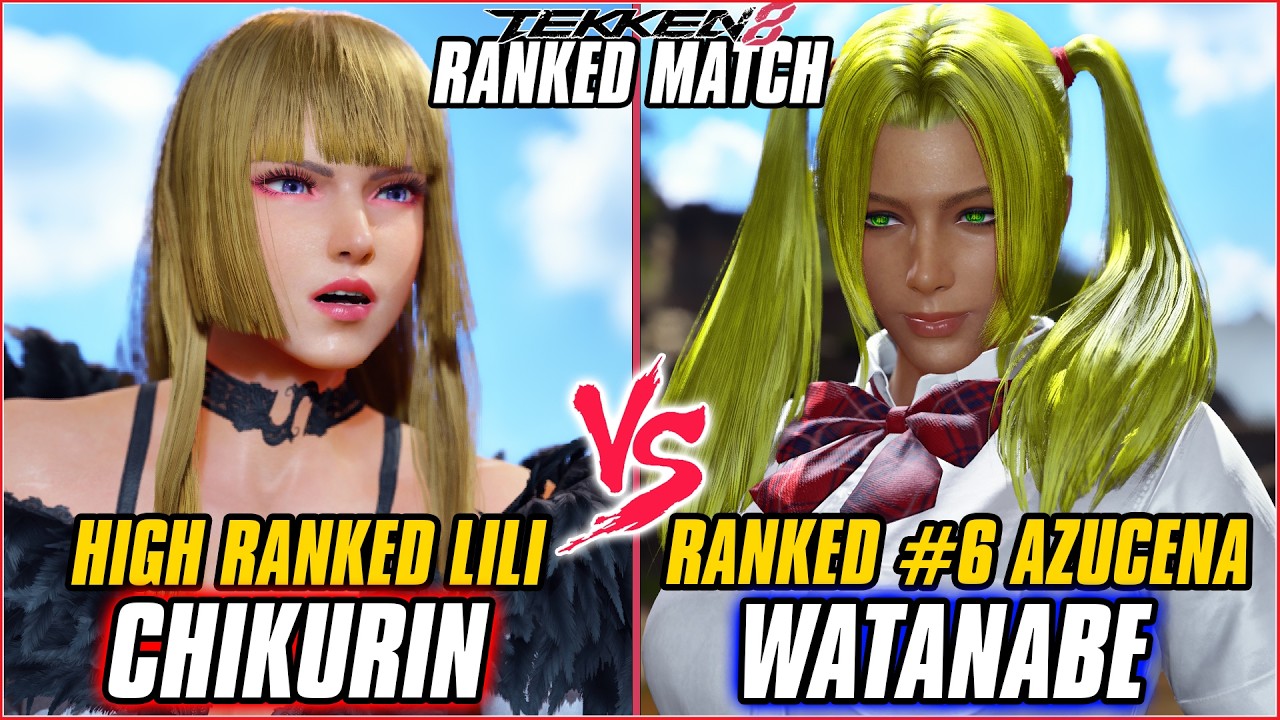 TEKKEN 8 ▰ CHIKURIN (Lili) vs WATANABE (#6 Ranked Azucena) ▰ T8 RANKED GAMEPLAY