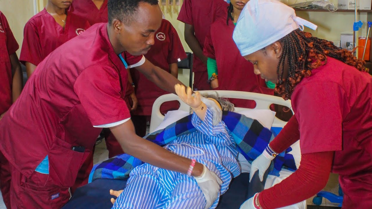 Get to learn about patient care/ Handling with students from Minoke Training Institute